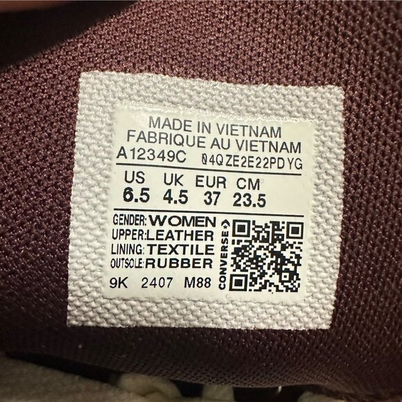 ❤️Converse Chuck Taylor All Star Wedge 6.5 Womens Shoes Sneaker Burgundy A12349C - Picture 14 of 14